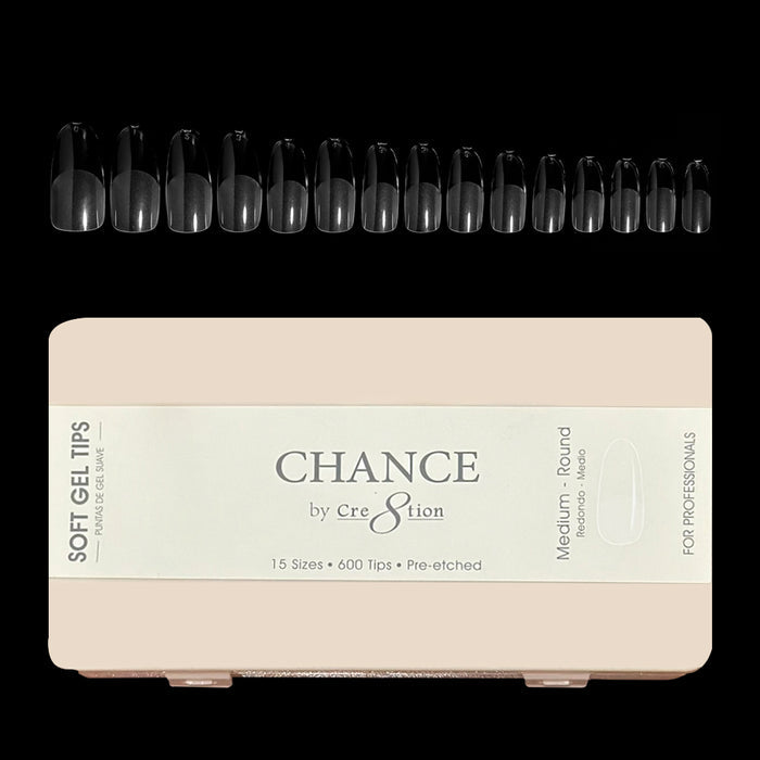 Chance - Round Soft Tips Box 600pcs (XS, S, M, L, XL)
