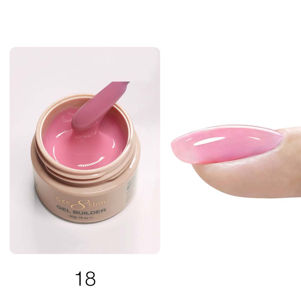 Cre8tion Gel Collection, Hema Free, Low Heat, Overlay Builder Gel - Full Set 18 Colors