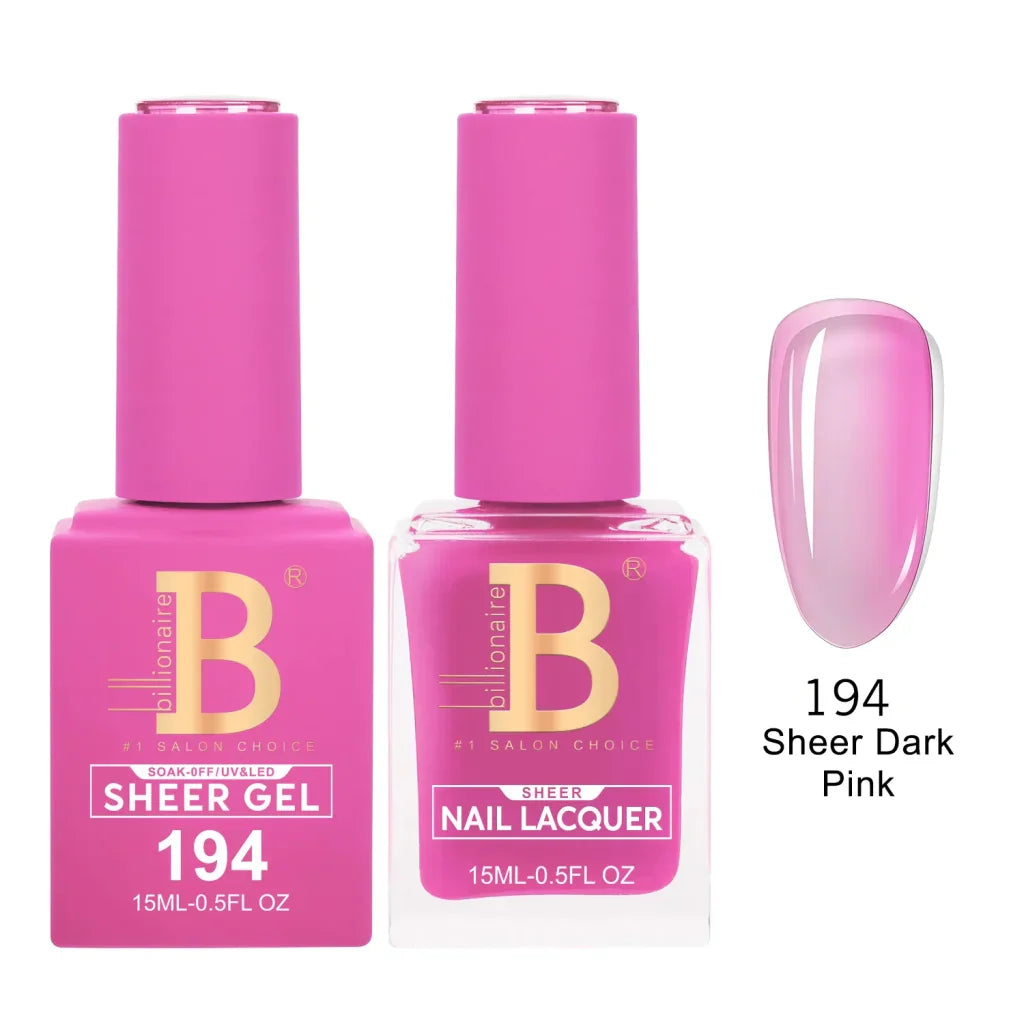 Billionaire Imperial Duo Matching Color Set – #150 - 200 Gel + Lacquer (0.5oz / 15ml)