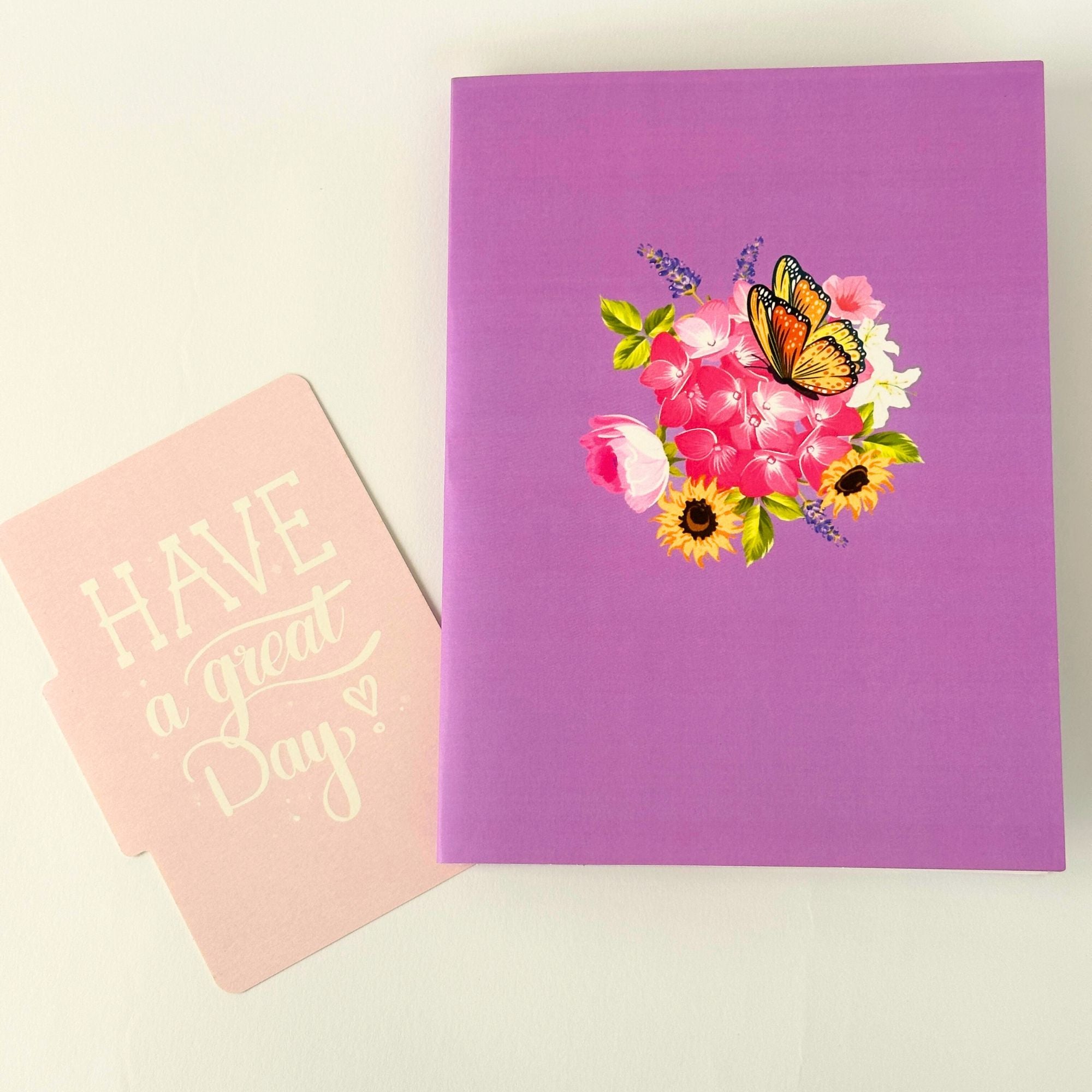 Pop Up Greeting Card Spring Cherry Blossom Butterfly Blooming Colorful Nature Card Gift Love Thank You Birthday Family Card Mother's Day