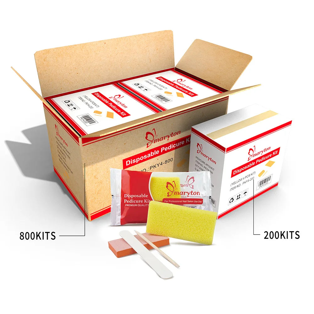 800 Sets/Carton Disposable Pedicure Nail File Kits Salon Manicur Natural Nail Polis