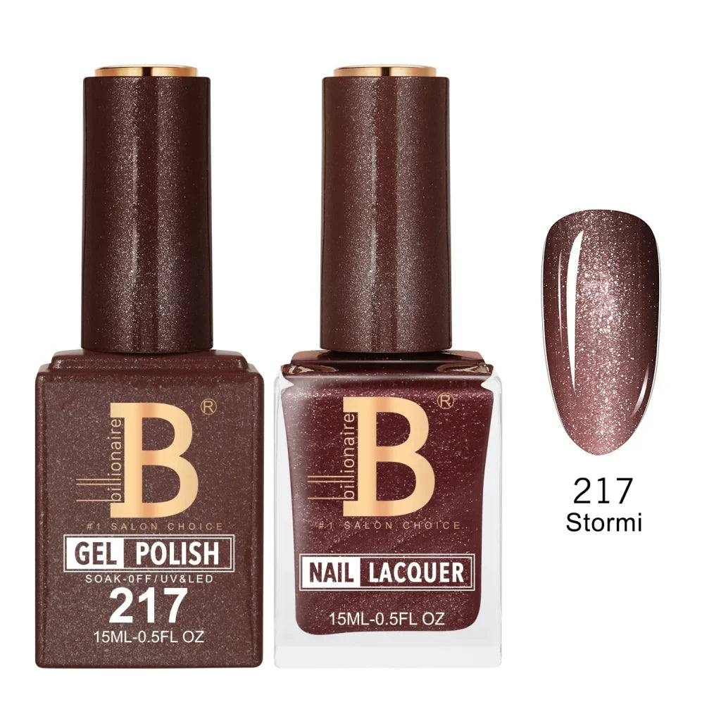 Billionaire Imperial Duo Matching Color Set – #201 - 256 Gel + Lacquer (0.5oz / 15ml)
