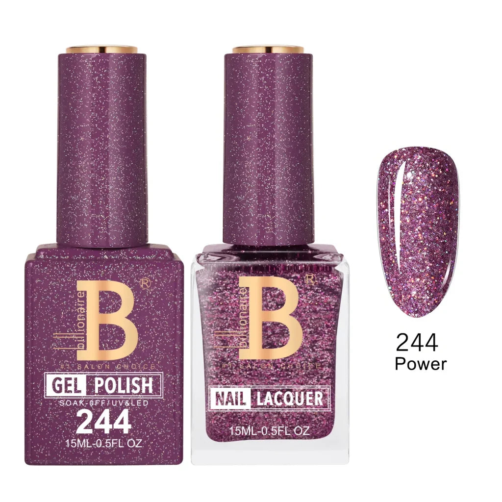 Billionaire Imperial Duo Matching Color Set – #201 - 256 Gel + Lacquer (0.5oz / 15ml)