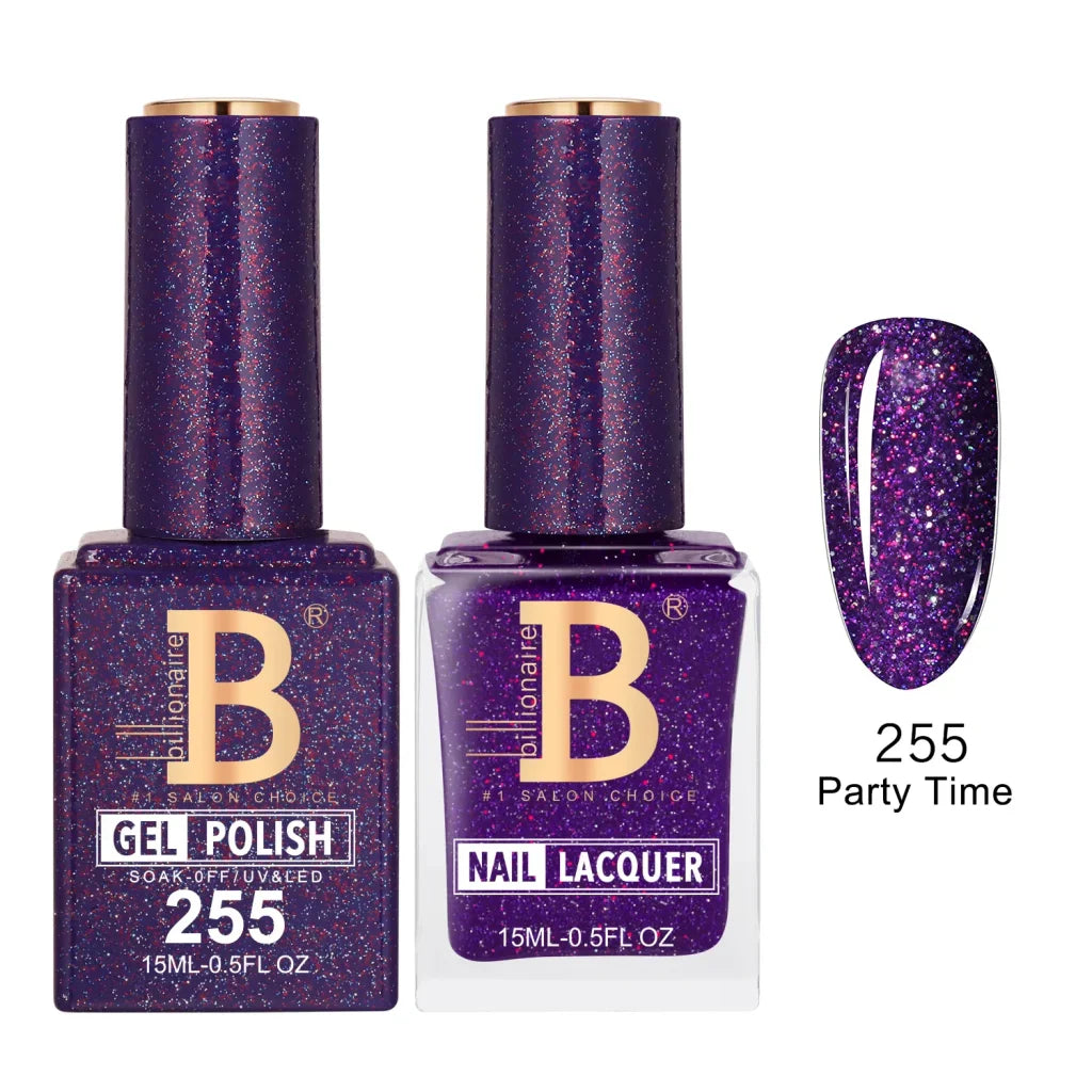Billionaire Imperial Duo Matching Color Set – #201 - 256 Gel + Lacquer (0.5oz / 15ml)
