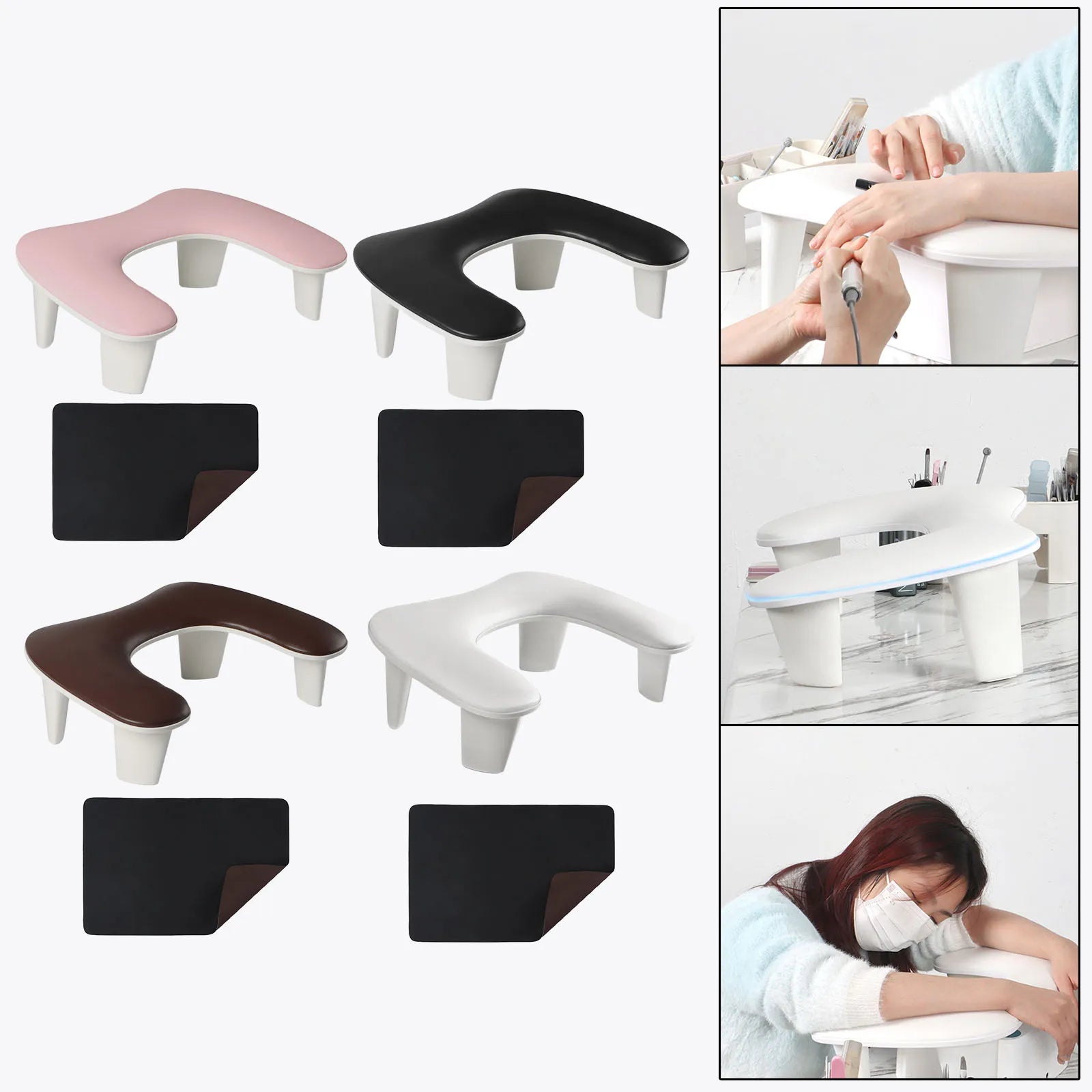 Manicure hand pillow resting table arm rest pillow suitable for two hands nail art nail salon nail furniture multiple colors