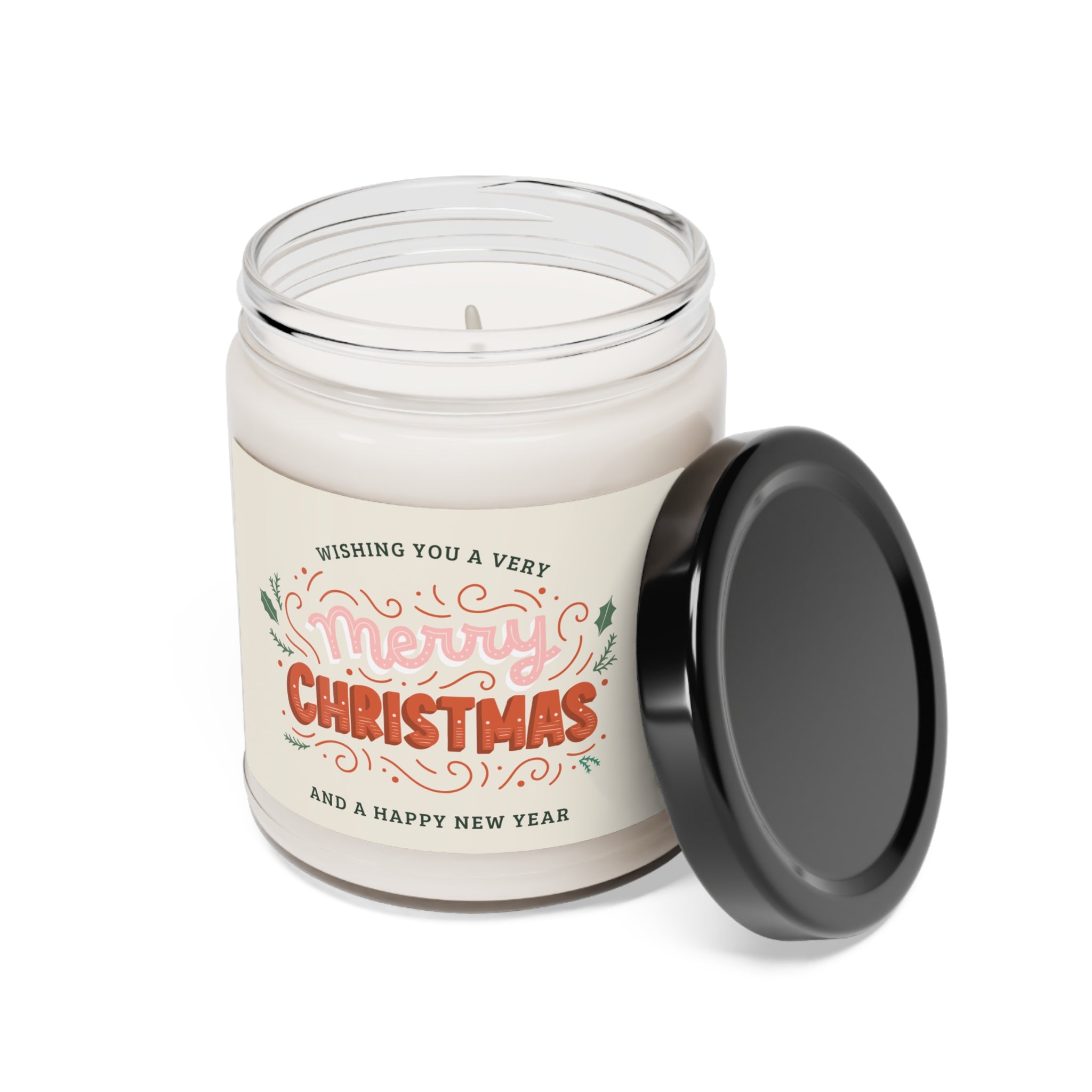 Eco-friendly Homemade Scented Soy Candle Merry Christmas Collection, 9oz, Proudly Made in USA
