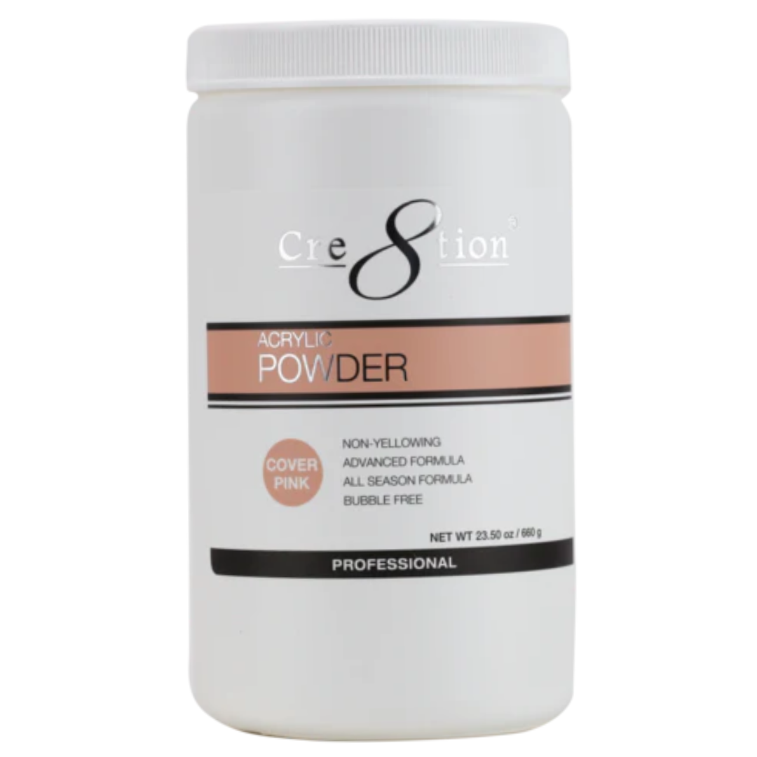 Cre8tion - Acrylic Powder 23.5oz (Clear, Pink, White, Natural...)