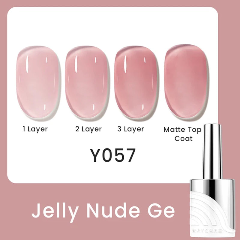 Gel Nail Polish 12ml Semi-Permanent Varnish Hybrid UV Nails Art Glitter 48 Colors Gel Polish