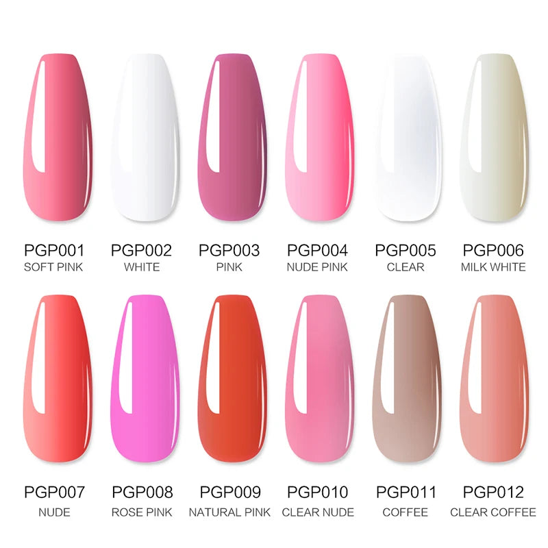 Glitter Poly Nail Gel Extension 15g Gel Polish All for Manicure Poly Building Nail Gel Semi Permanent Soak off Nail Art
