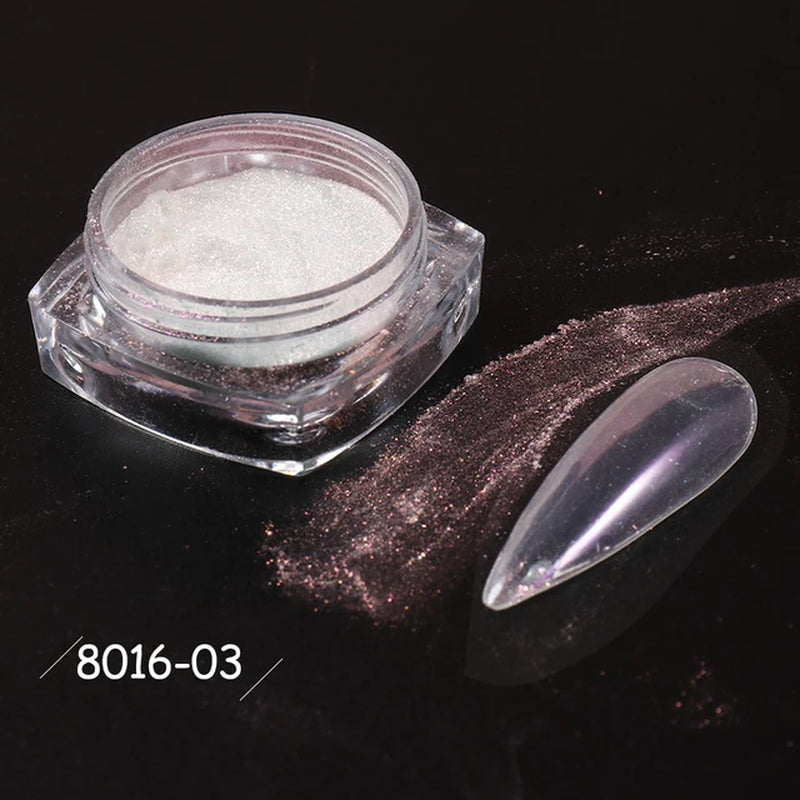 Silver Gold Chrome Mirror Nails Glitter Powder Metallic Rubbing Dust Pigment Shiny Fine Flash Gorgeous Gel Polish Manicure Decor