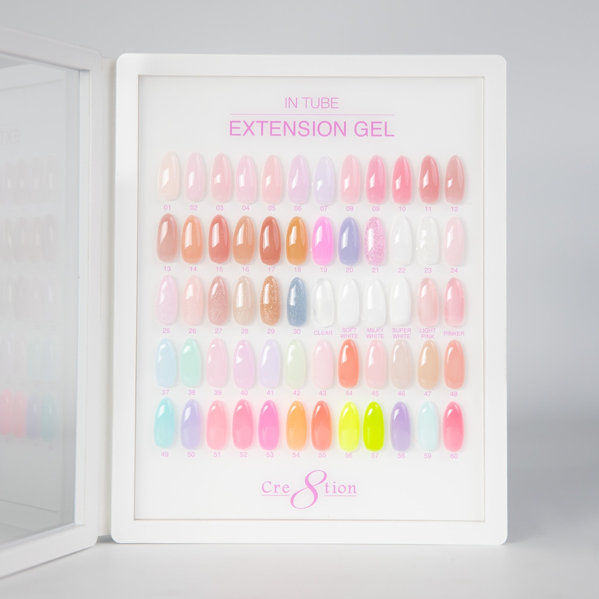Cre8tion Acrylic Booklet - Poly Gel-Extension Gel In Tube 60 Colors