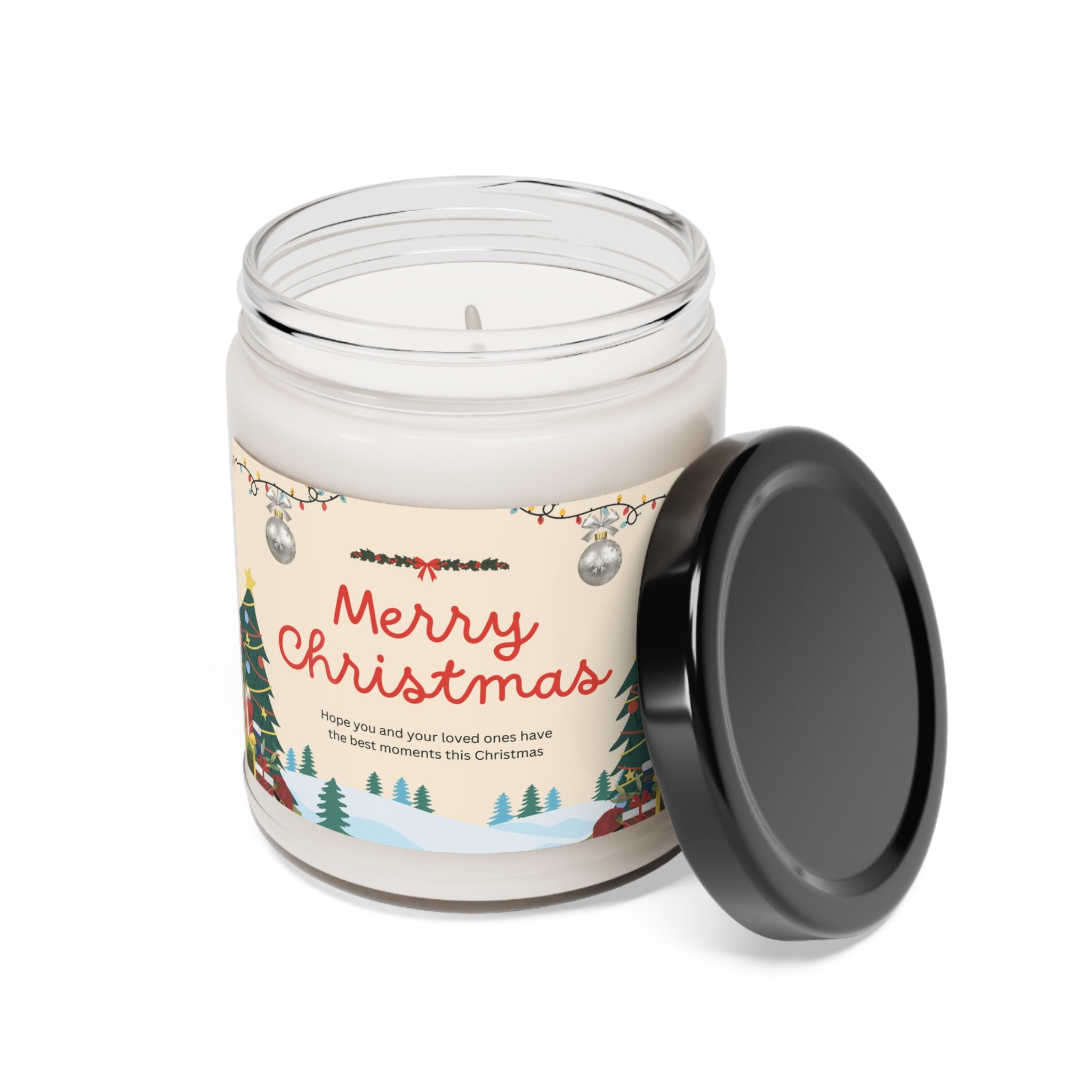 Eco-friendly Homemade Scented Soy Candle Merry Christmas Collection, 9oz, Proudly Made in USA