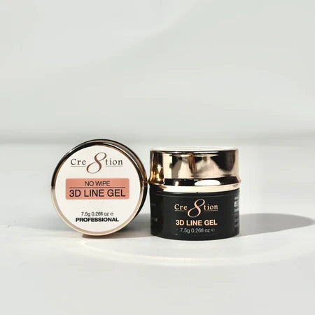 Cre8tion 3D Wavy Line, Chrome, Rhinestone Glue Gel In Jar 0.26oz