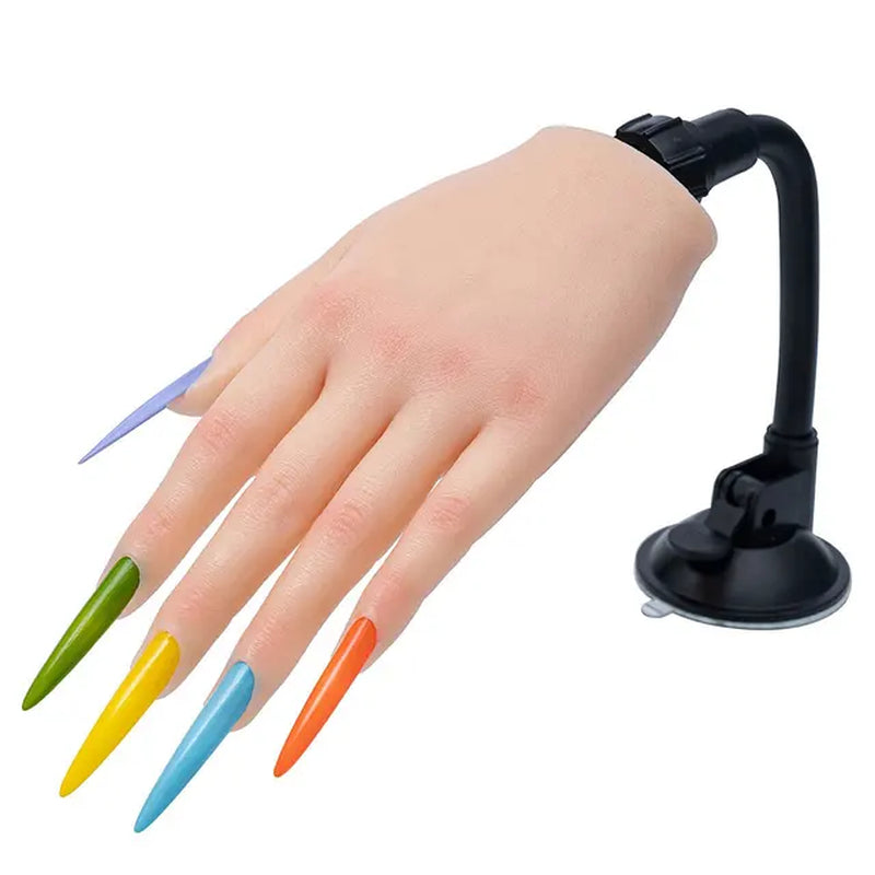 Silicone Nail Training and Practice Hand for Acrylic Nails Practice Video shooting, High quality, As beautiful as Real Human Hand.