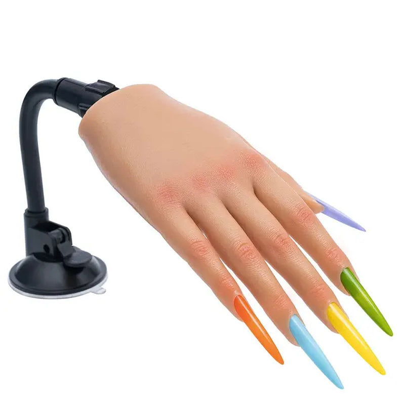Silicone Nail Training and Practice Hand for Acrylic Nails Practice Video shooting, High quality, As beautiful as Real Human Hand.