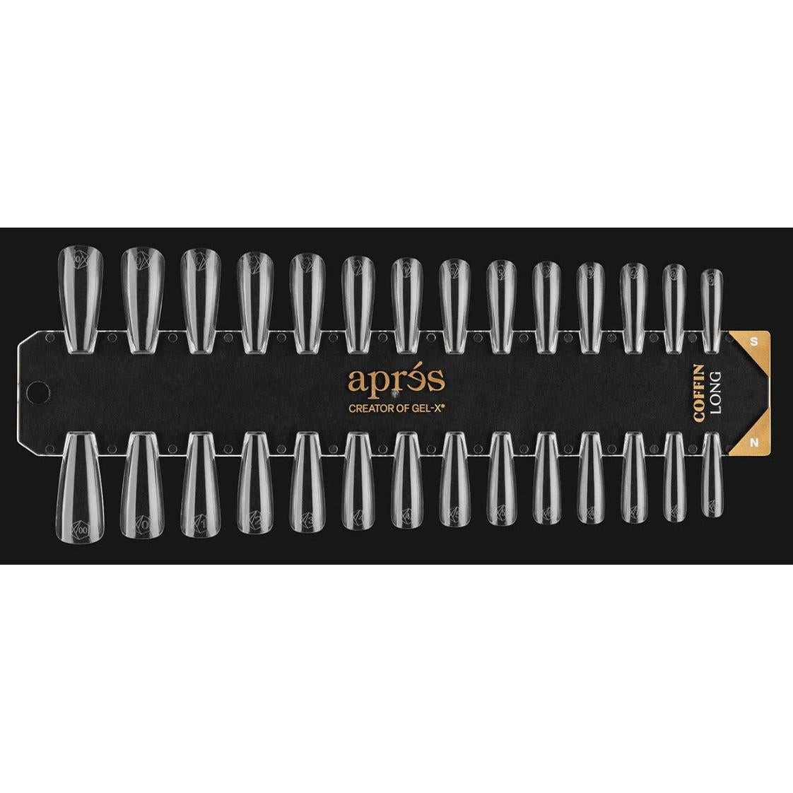 Apres - Gel-X® Nail Tip Swatch Natural/ Sculpted Coffin Long