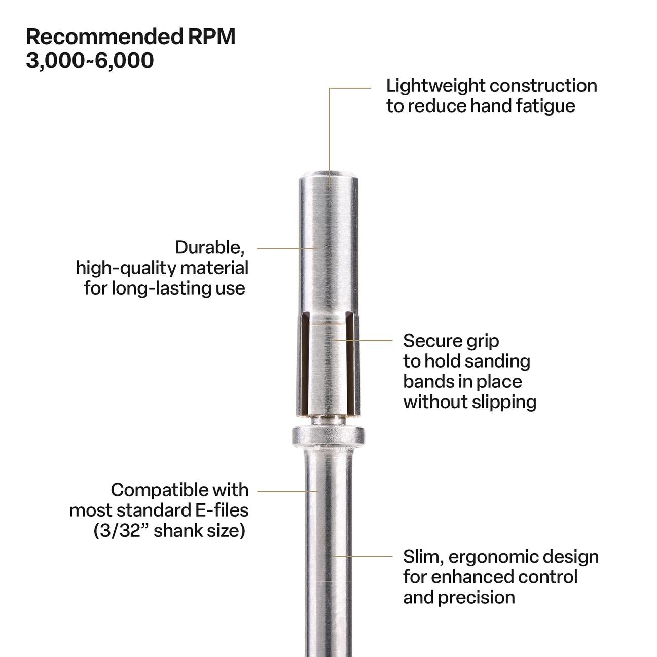 Apres - Slim Sanding Band Mandrel Bit