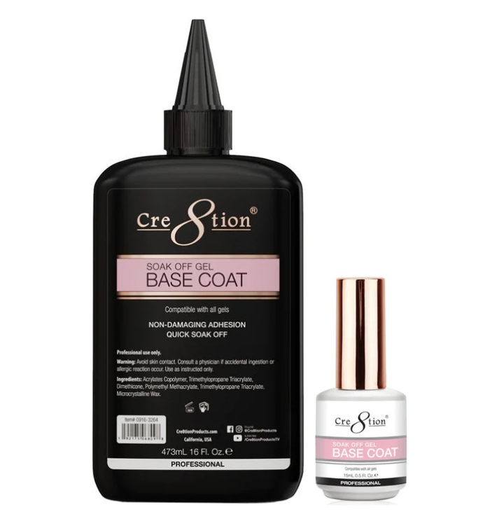 Cre8tion - Base Coat, Diamond Top Coat Refill (16oz)
