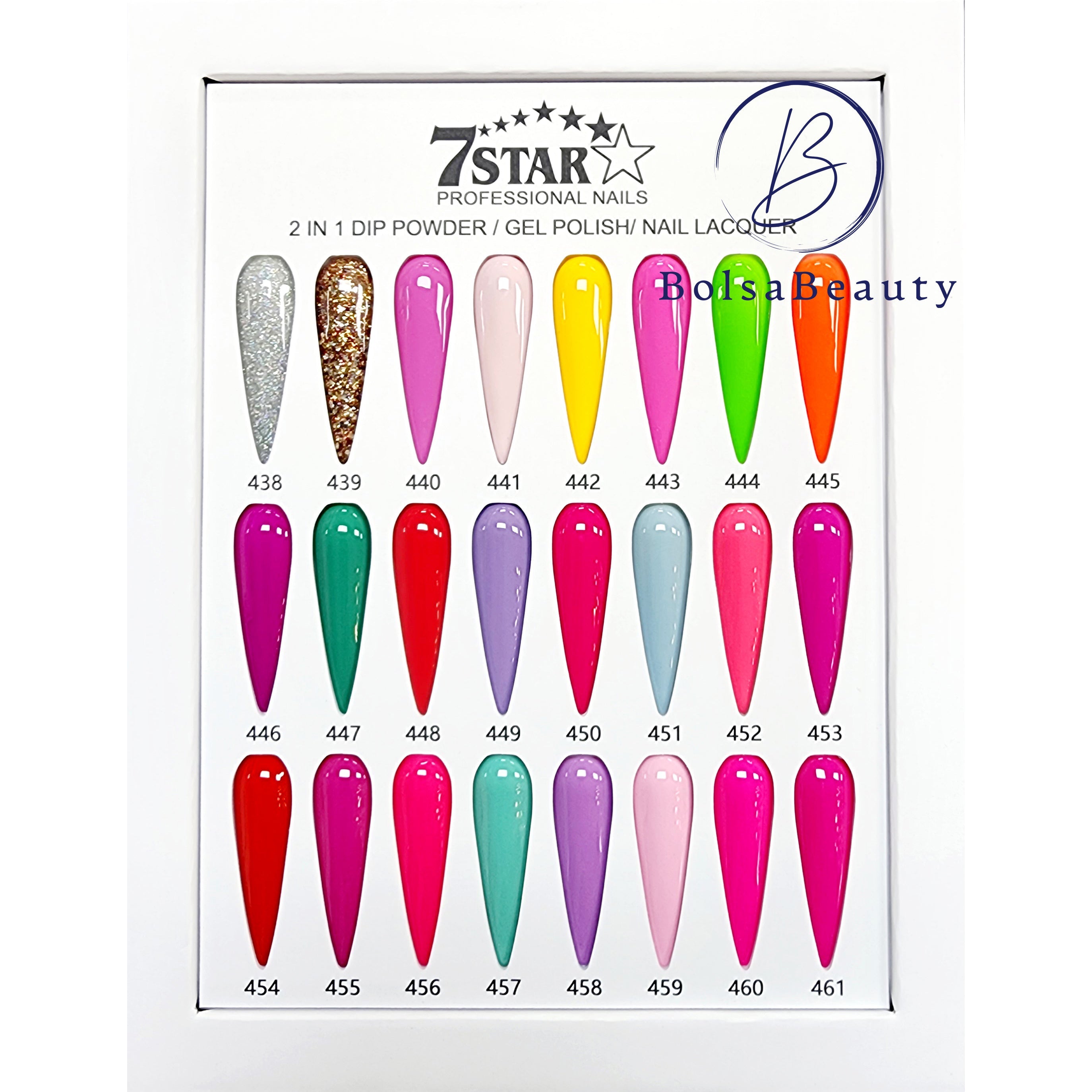 7 Star - Gel & Lacquer & Dip Trio (#438 - #461) - NEW