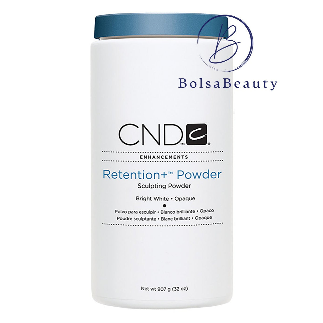 CND - Retention Powder Refill 32oz - Bright White Opaque
