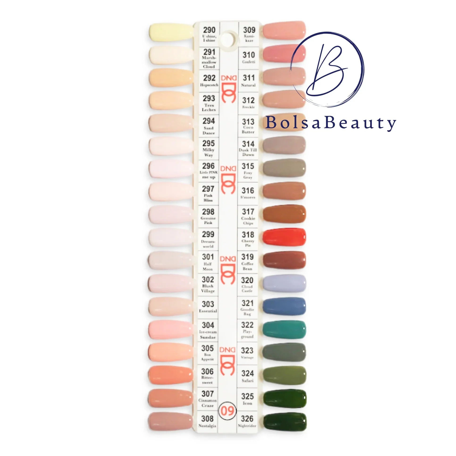 DND - DC Colors Sample Chart (#01 - #15)