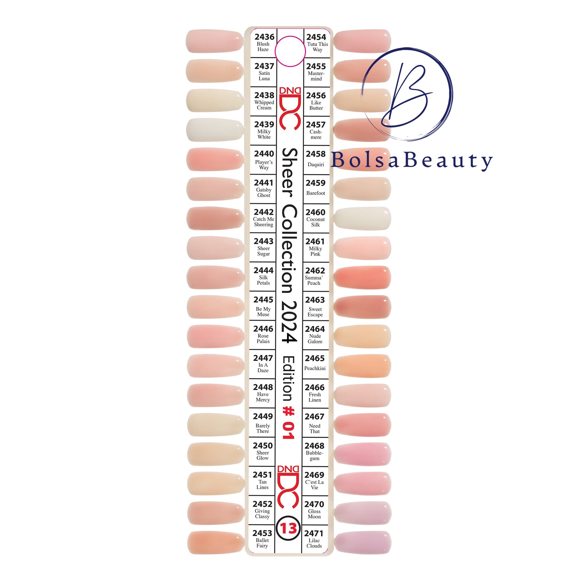 DND - DC Sheer 2024 Full Set 36 Colors (#2436 - #2471) - NEW