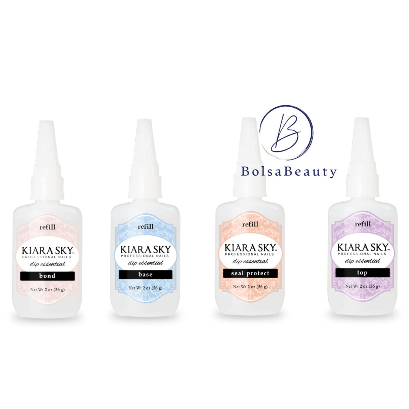 Kiara Sky - Dip Refill Set: Bond, Base, Seal, Top (2oz)