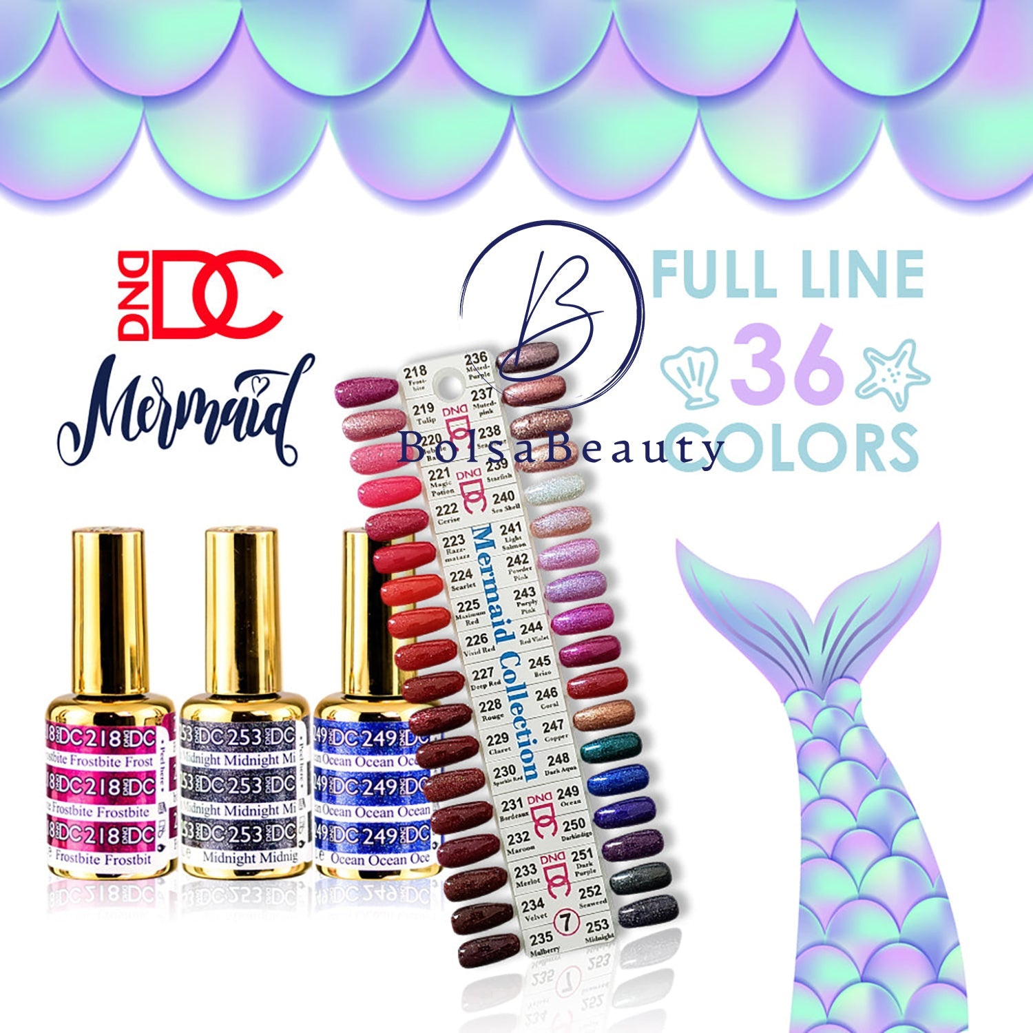 DND - DC Mermaid Full Set 36 Colors (#218 - #253)