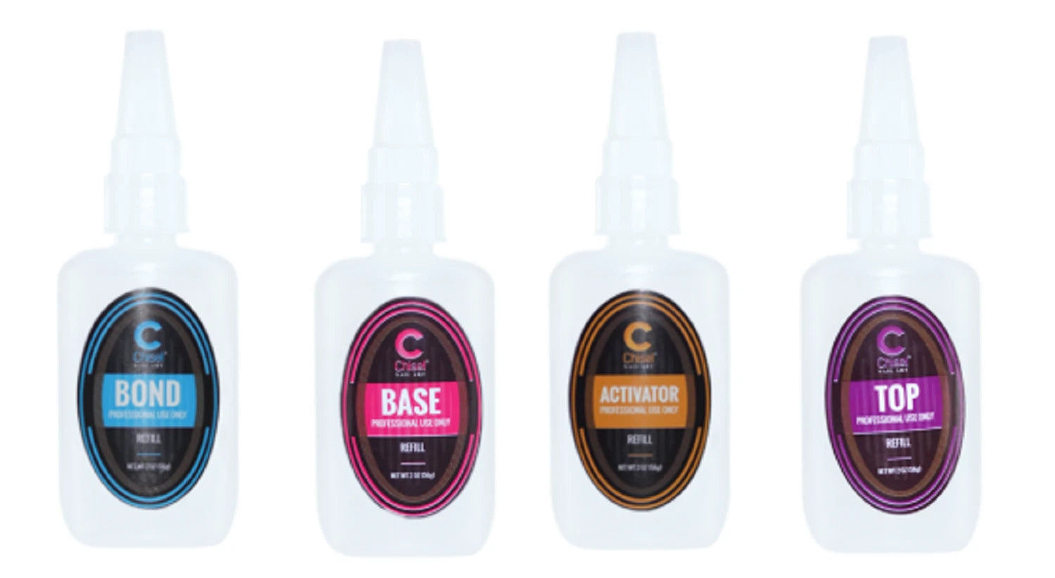 Chisel - Dip System: Bond, Base, Activator, Top Refill 2oz