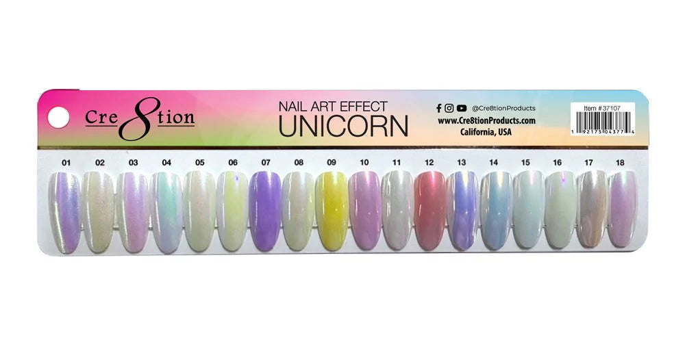 Cre8tion - Nail Art Unicorn Effect Full Set (18 Colors)