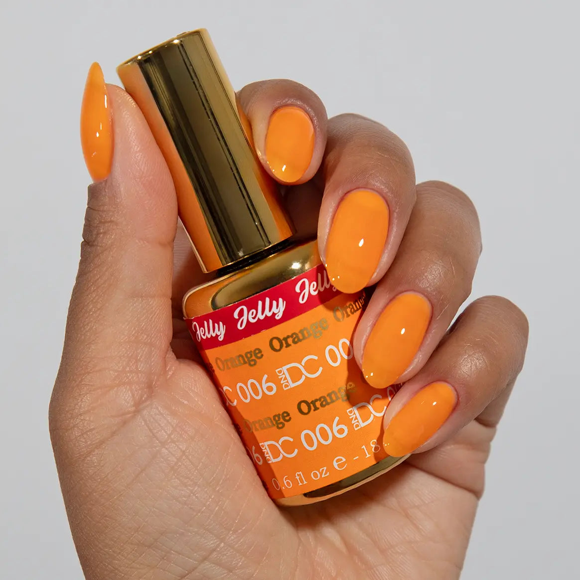 DND DC All My Jelly Gel Polish – #006 Orange (0.6oz / 18ml) – NEW 2026
