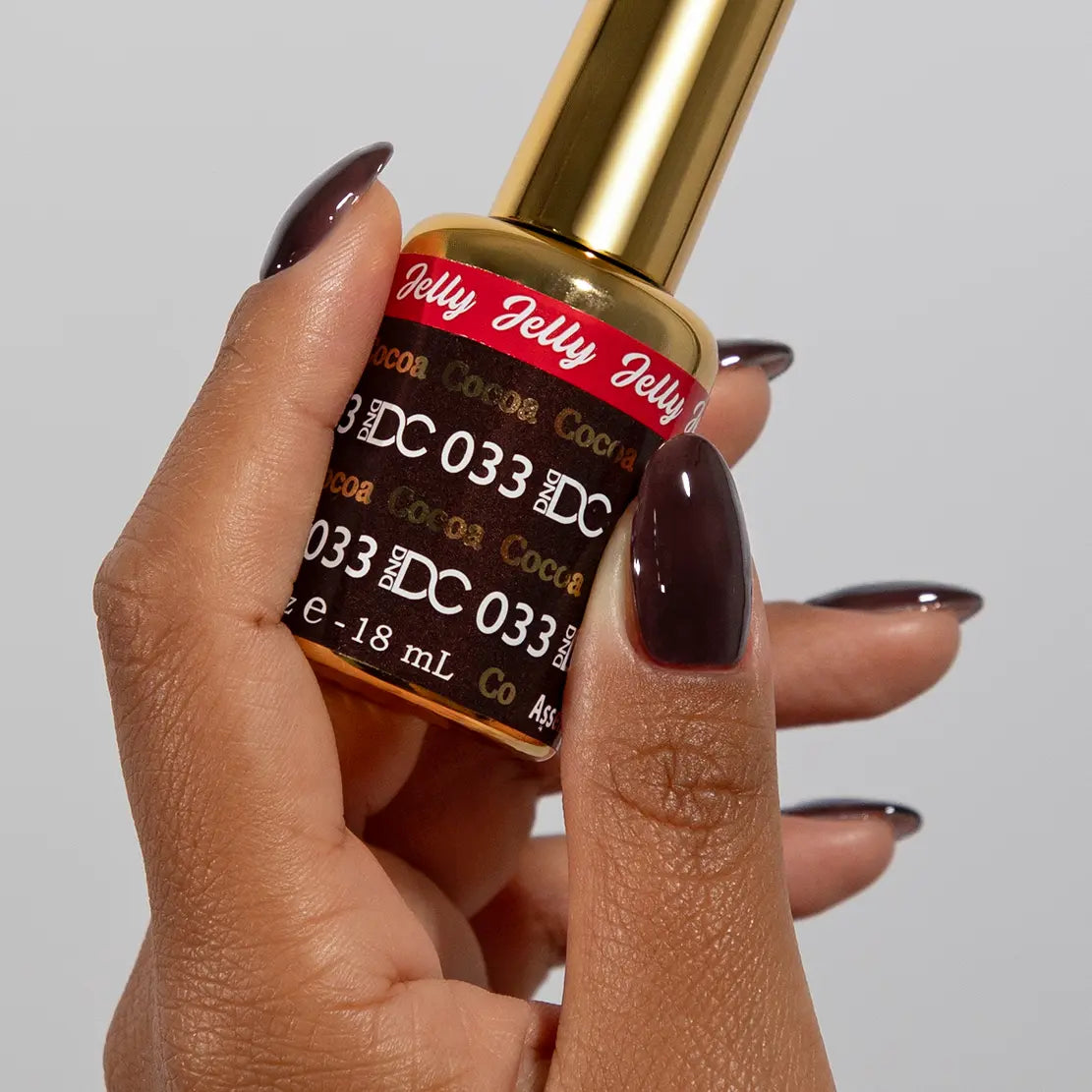 DND DC All My Jelly Gel Polish – #033 Cocoa (0.6oz / 18ml) – NEW 2026