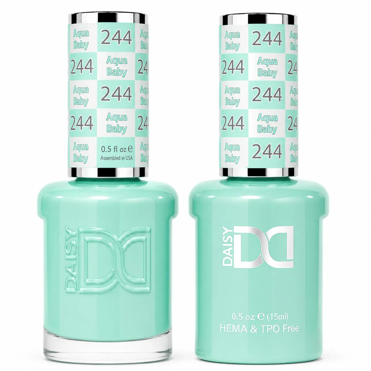 DND HEMA & TPO Free Gel Duo Matching Set – 244 Aqua Baby (Gel + Lacquer)