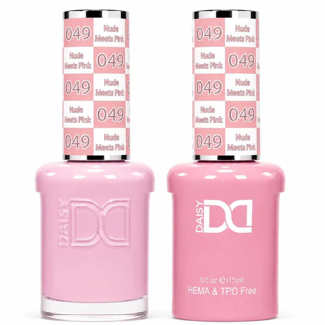 DND HEMA & TPO Free Gel Duo Matching Set – 049 Nude Meets Pink (Gel + Lacquer)