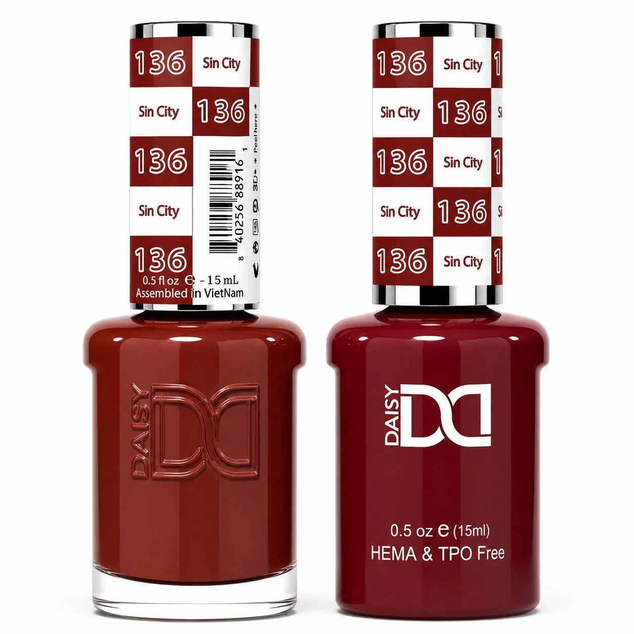 DND HEMA & TPO Free Gel Duo Matching Set – 136 Sin City (Gel + Lacquer)