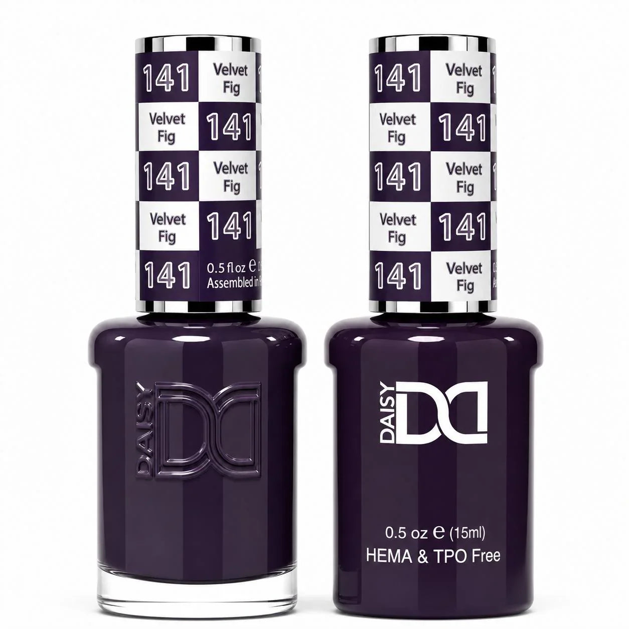 DND HEMA & TPO Free Gel Duo Matching Set – 141 Velvet Fig (Gel + Lacquer)