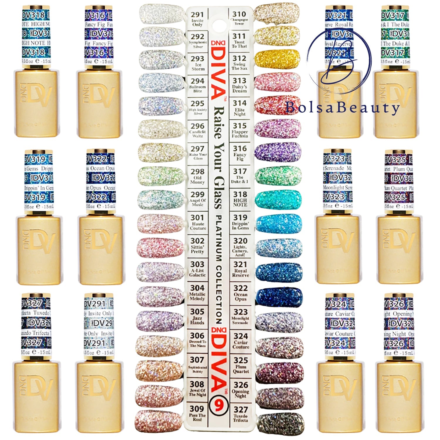 DND - DIVA Platinum Gel Polish 0.5oz (#291 - #327) - NEW 2024