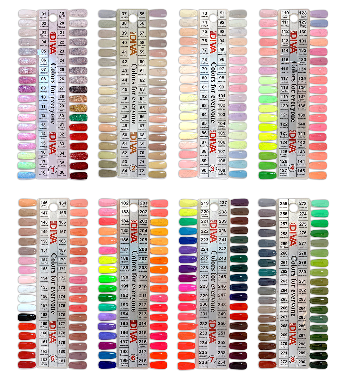 DND - DIVA Gel & Lacquer Duo Full Set 36 Colors (#182 - #218)