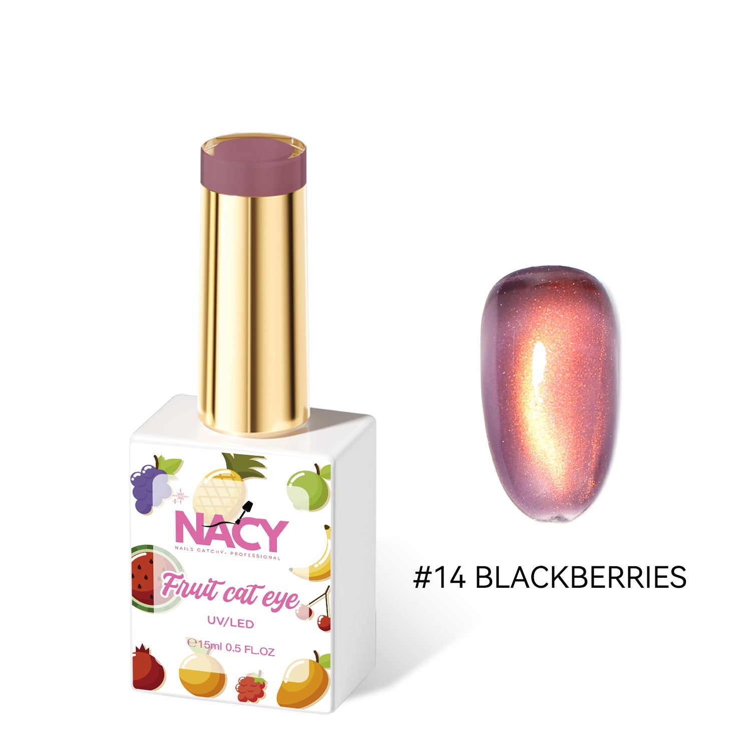 Nacy Fruit Cat Eye Gel 0.5oz   Hema / Tpo Free- 014