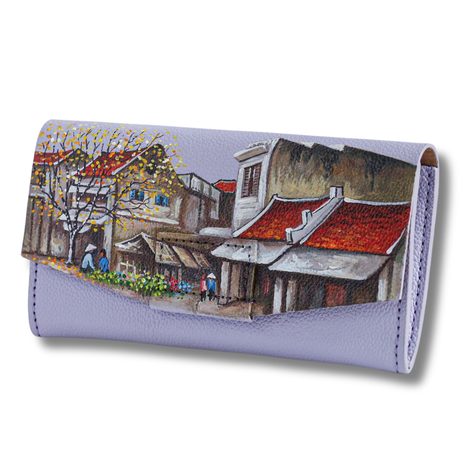 Her Front Magnetic Flap Long Wallet Custom Artwork