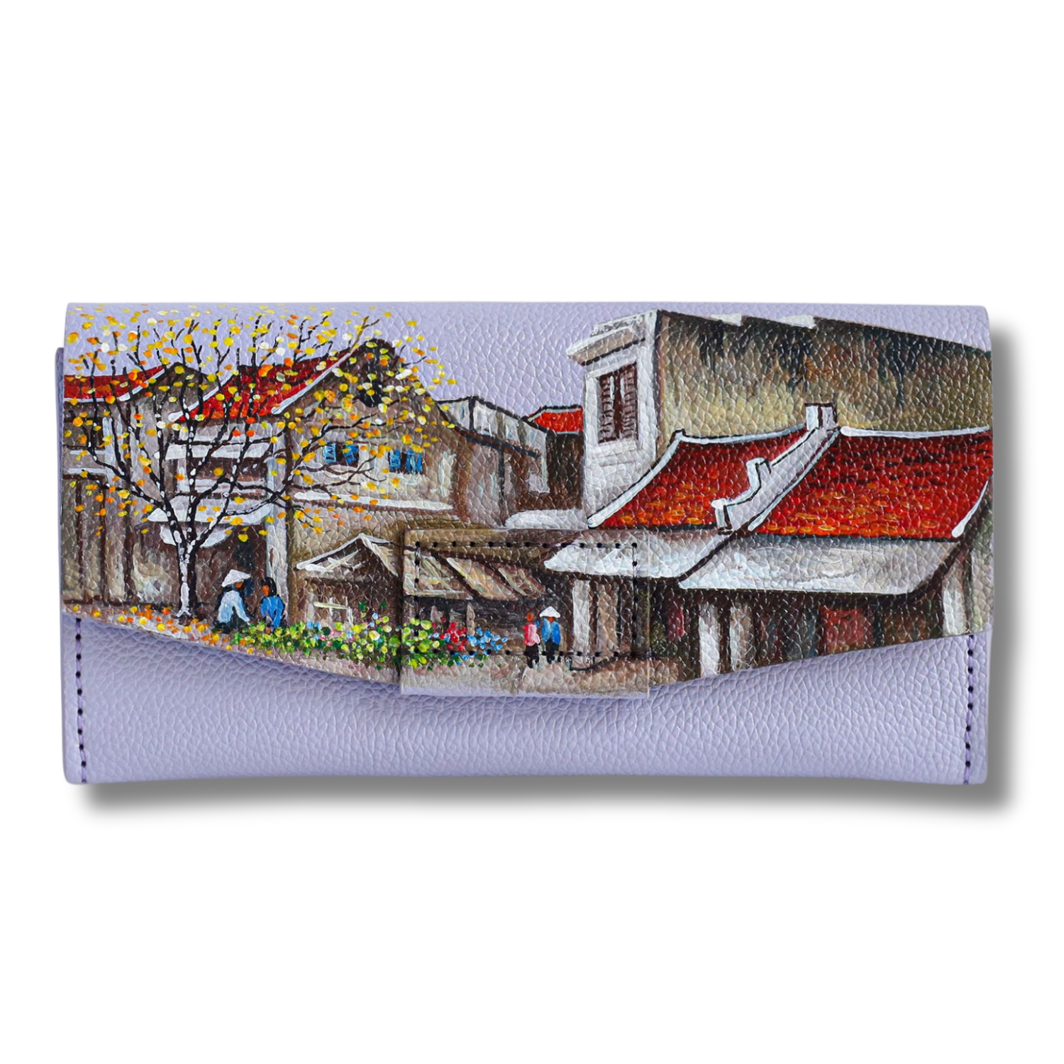 Her Front Magnetic Flap Long Wallet Custom Artwork