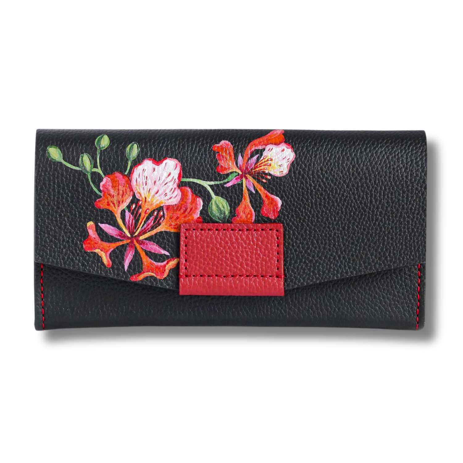 Her Front Magnetic Flap Long Wallet Custom Artwork