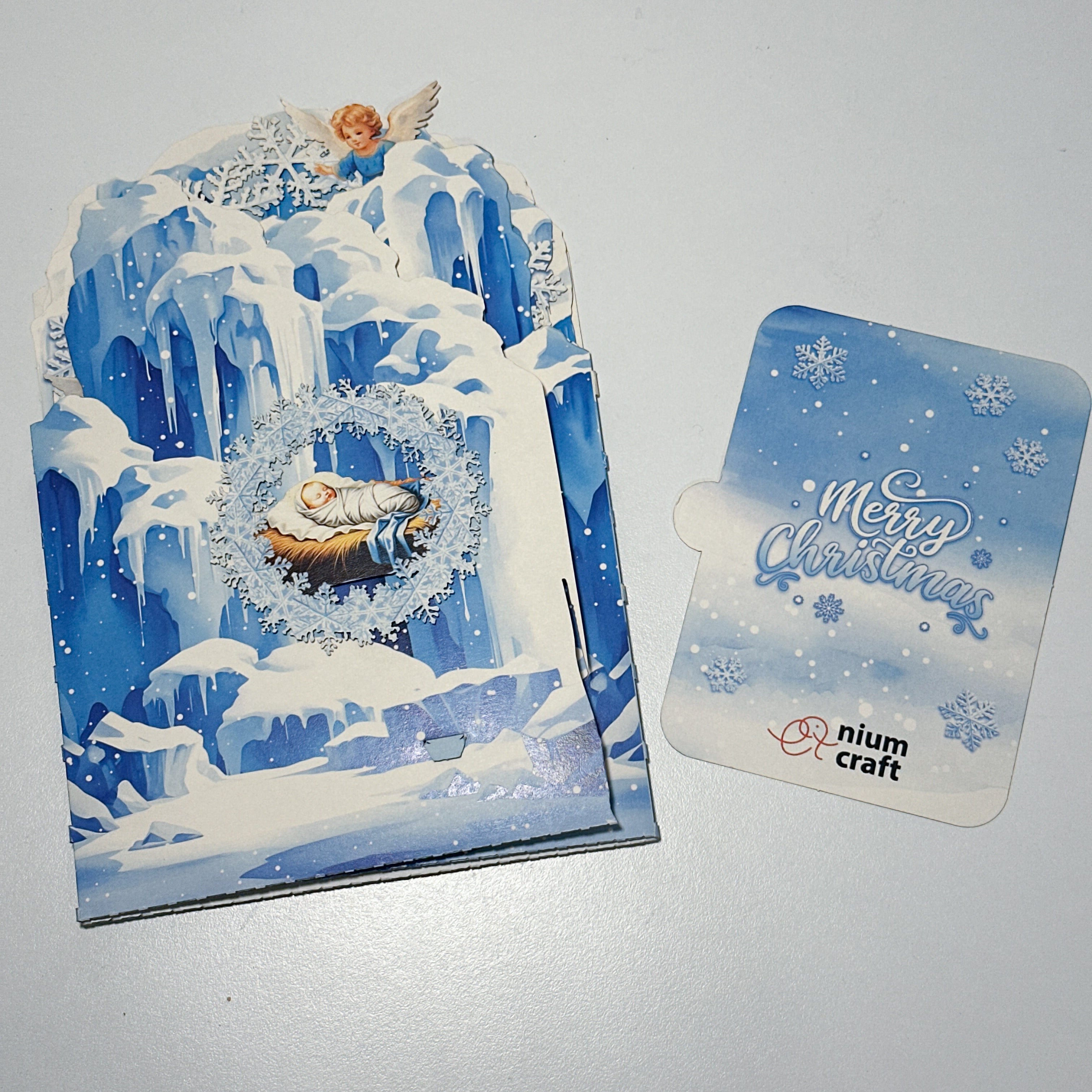 Pop Up Greeting Card Merry Christmas Tri Fold Amazing Religious Christmas Nativity Scene Christmas Decoration Gift Jesus Christ Birth