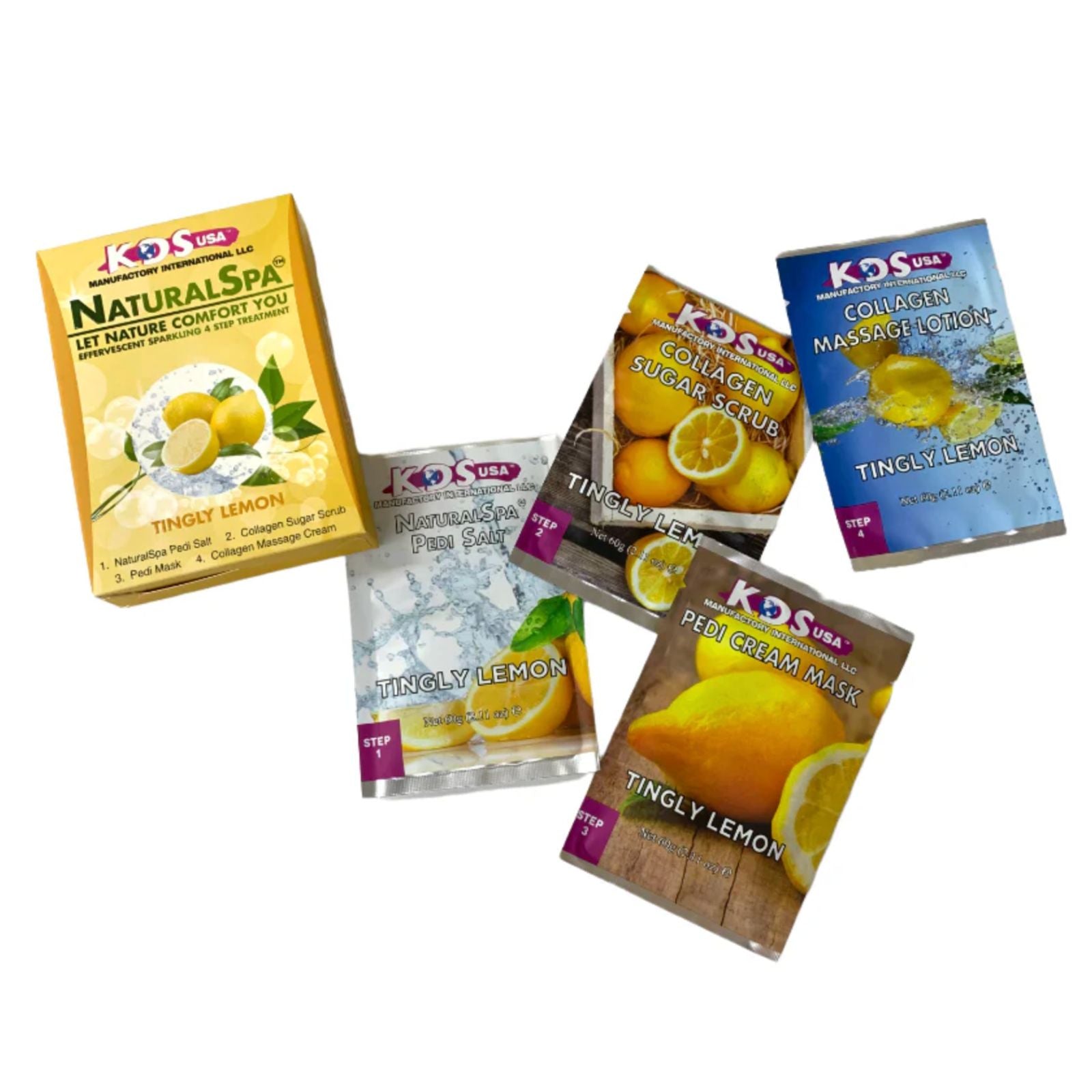 KDS - Pedicure Deluxe  4in1 (Case 88 Boxes) - Tingly Lemon