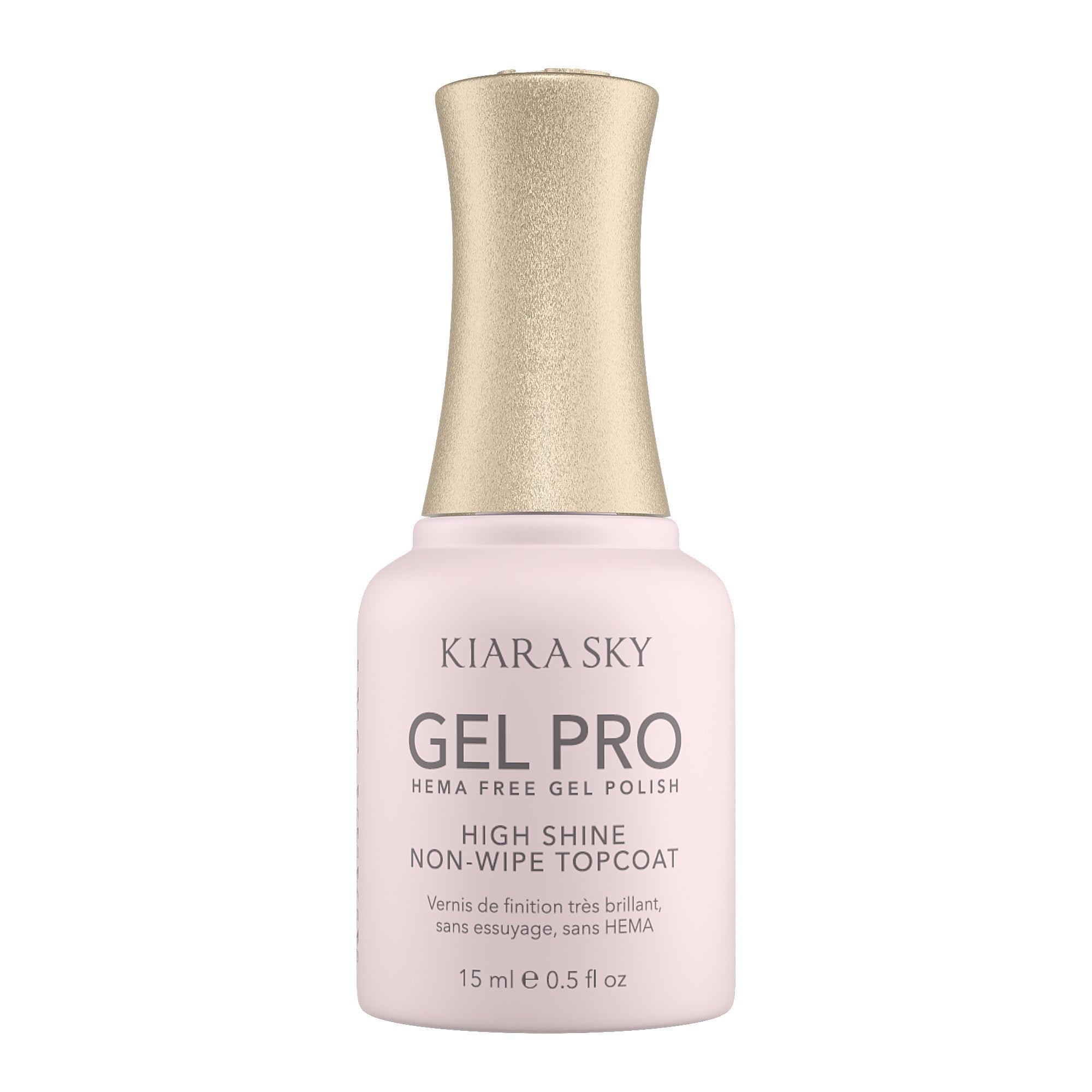 Kiara Sky HEMA-Free Gel Pro High-Shine Non-Wipe Top Coat 0.5oz (15ml)