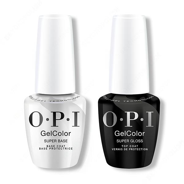 OPI GelColor Intelli-Gel - Super Base Coat and Super Gloss Top Coat Duo