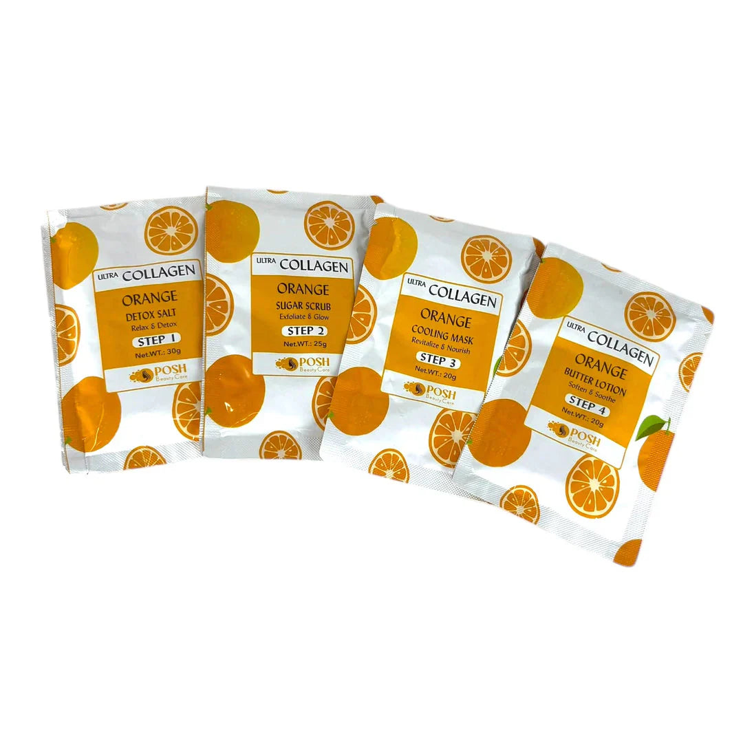 Posh Ultra Collagen 4-in-1 Pedicure/Manicure Kit - Orange (50pcs/case)