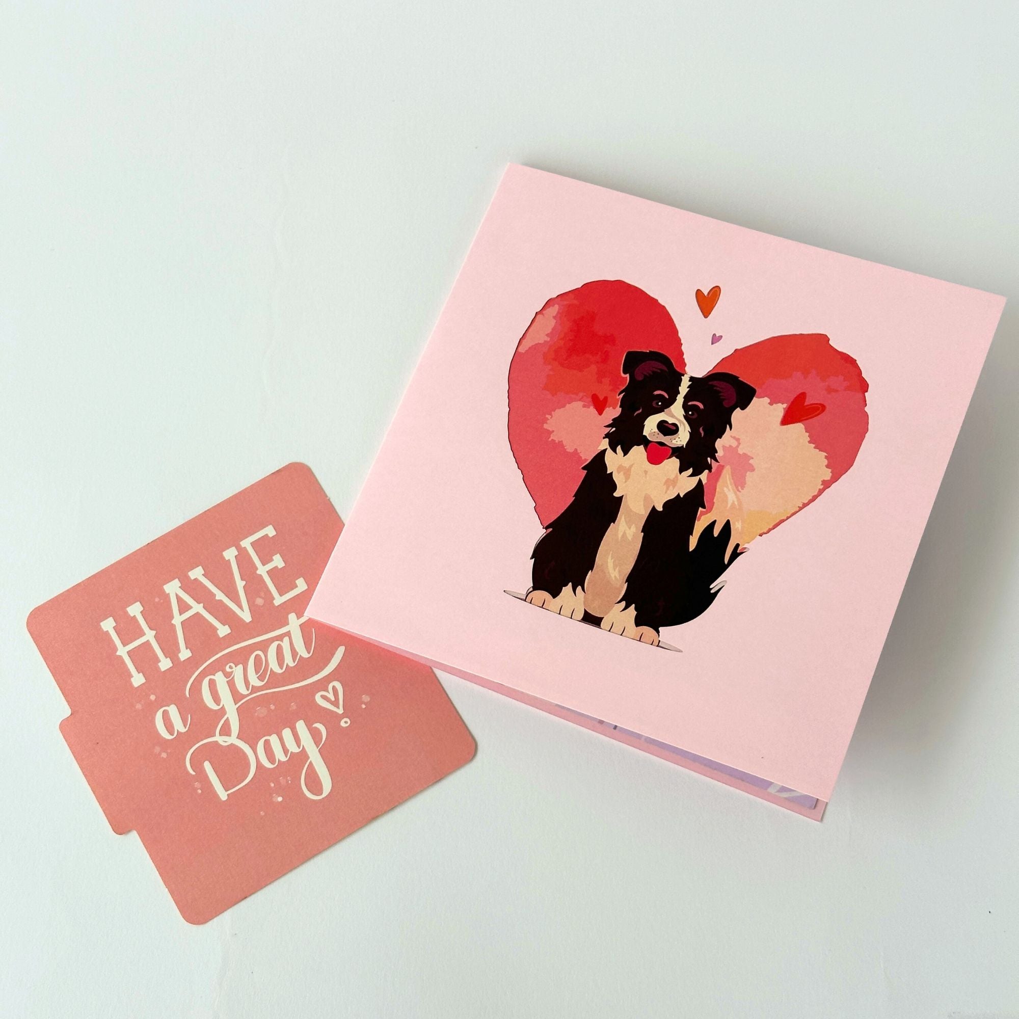 Pop Up Greeting Card Lovely Puppy Birthday Card Thank you Card Gift for Mom Mother's Day Card Dog Card Animal Lover Gift Puppy Pet Friend