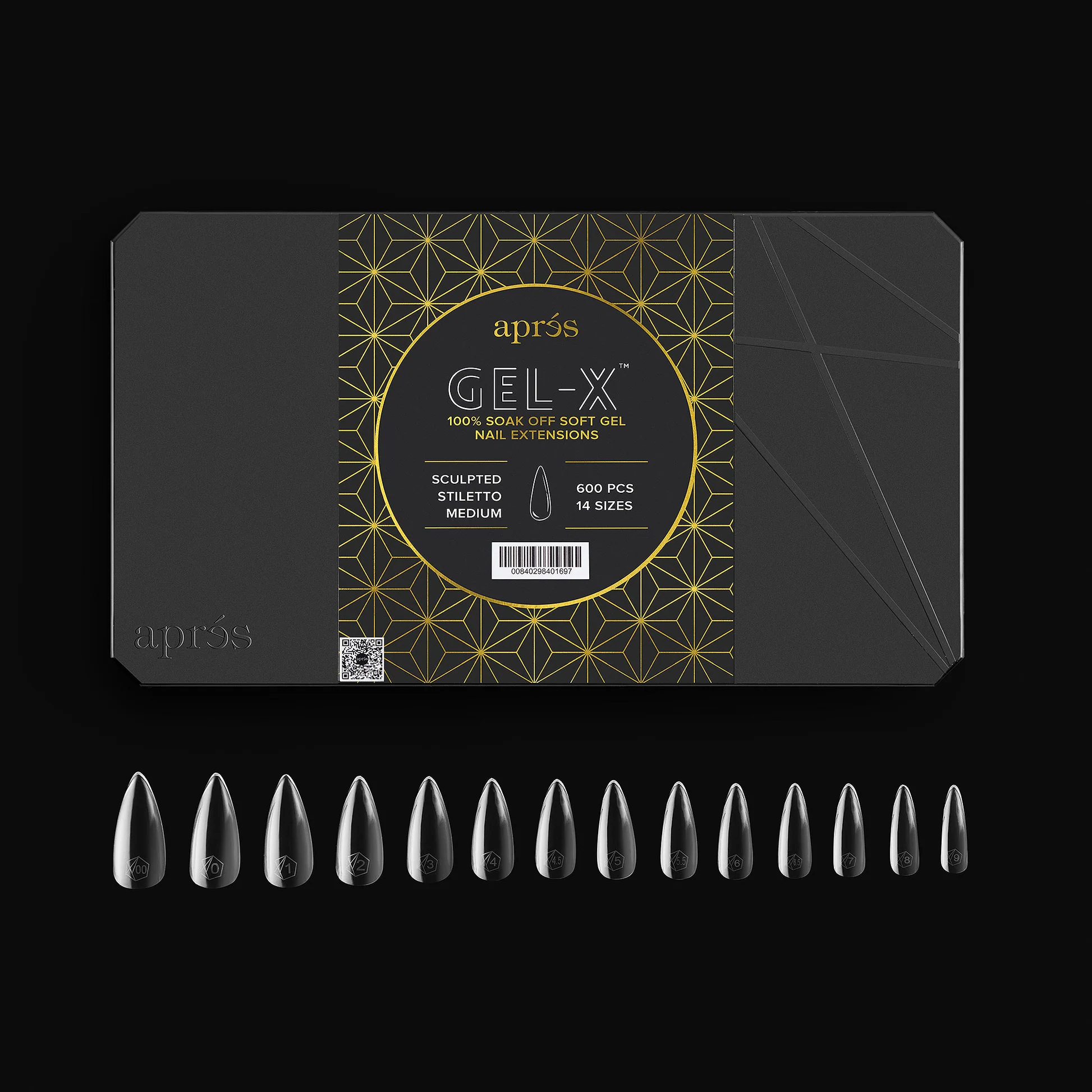 Apres Gel-X Tips 2.0 - SCULPTED Stiletto 600pcs
