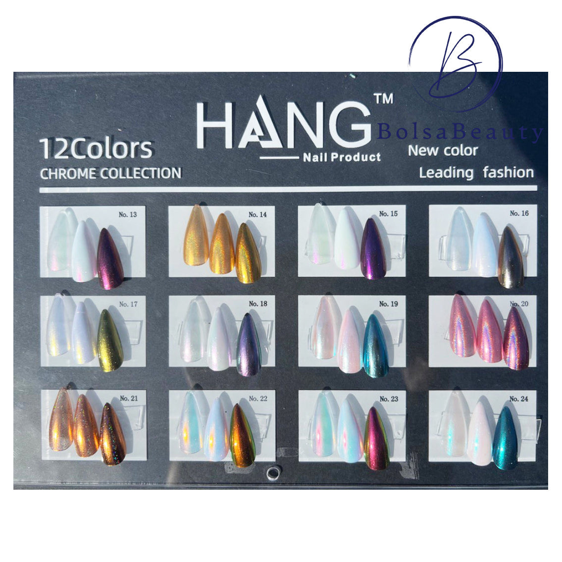 Hang - Nail Art Chrome Full Set 2 (#13 - #24) - NEW 2024